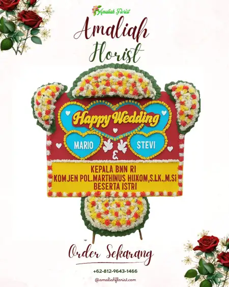 Papan Bunga Pernikahan Kedaung